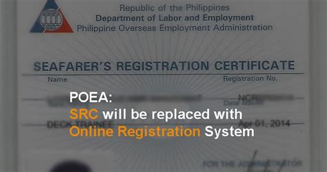 poea src online registration|POEA Online Registration System to Replace SRC.
